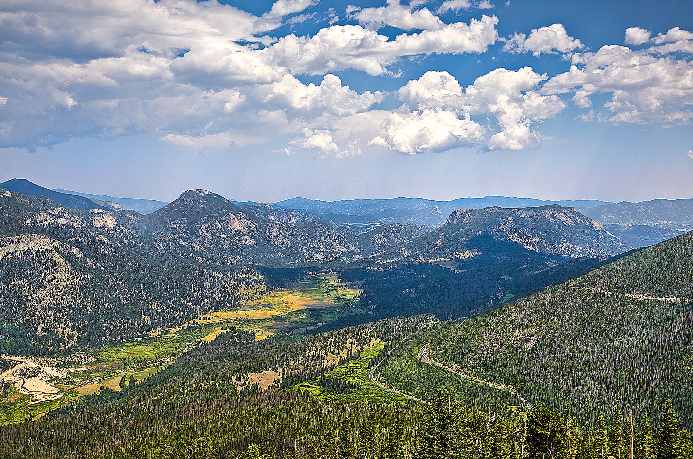 From one of the viewpoints right near the start of the Trail Ridge Road