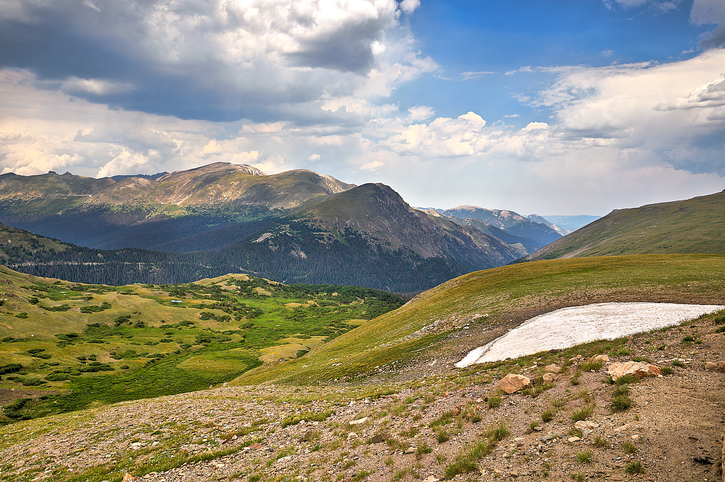 The top of Trail Ridge Road at 12,000 feet.