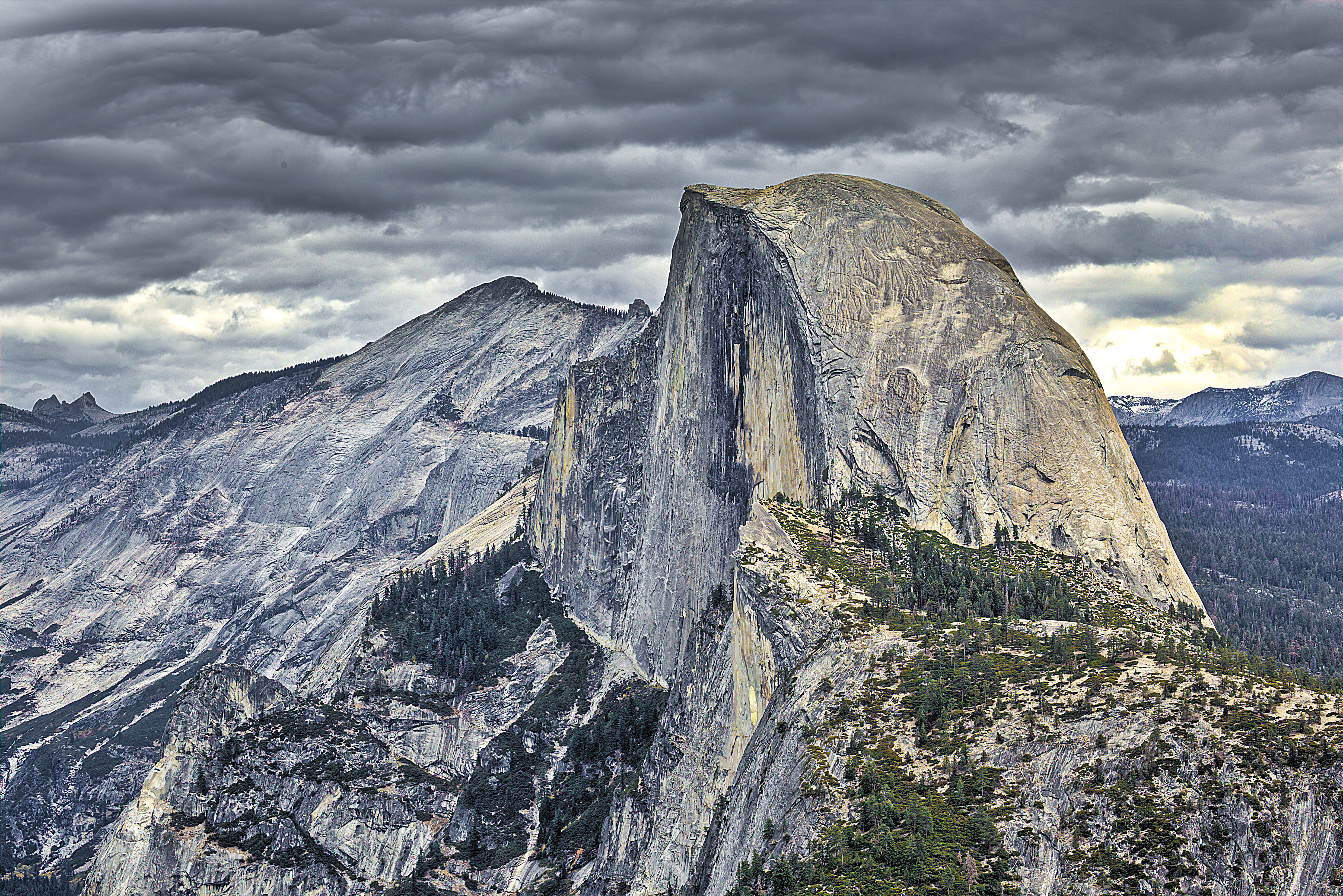 The “Face” of the Half Dome. Taken from Glacier Point.