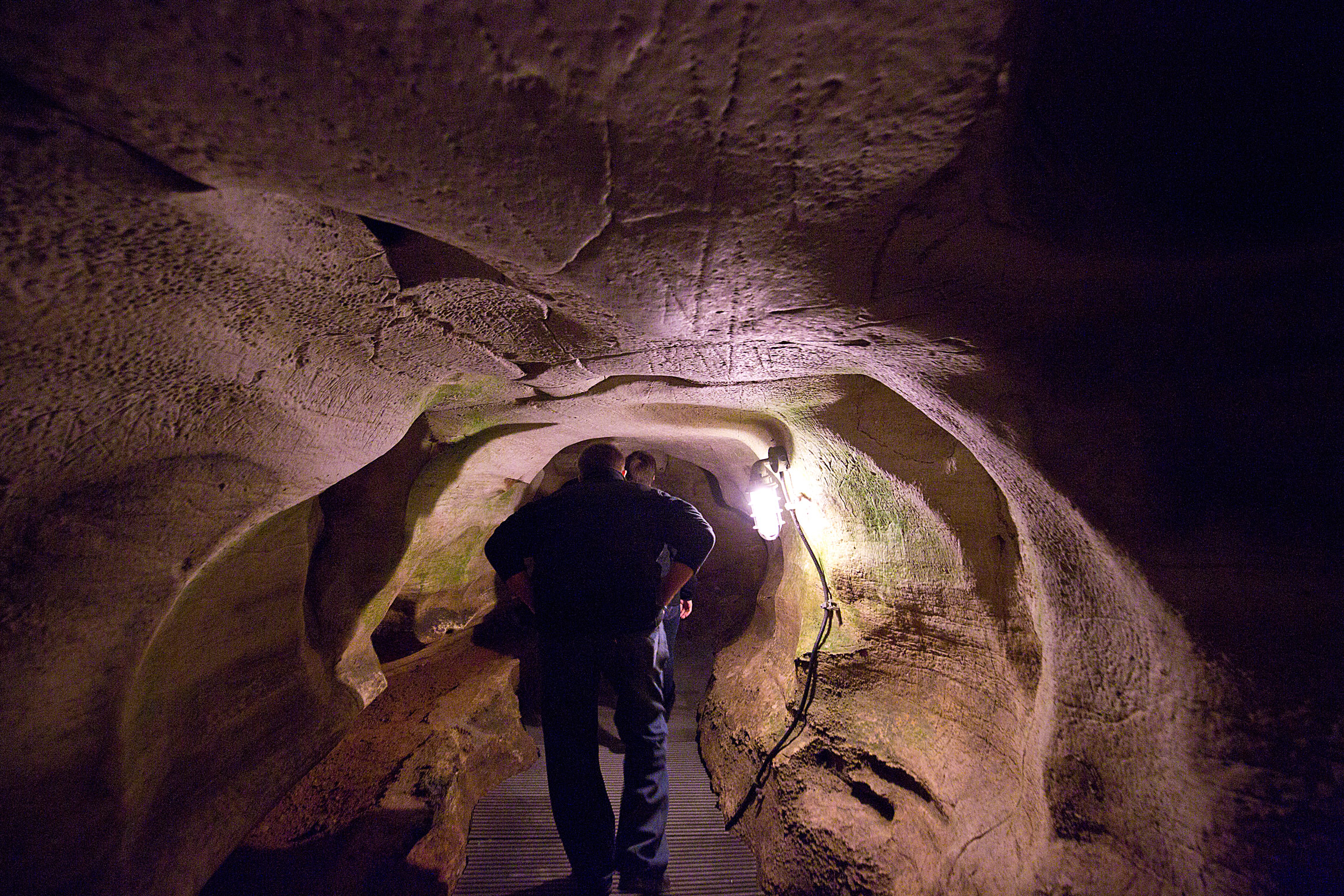 Narrow Tunnel in Mammoth Cave
