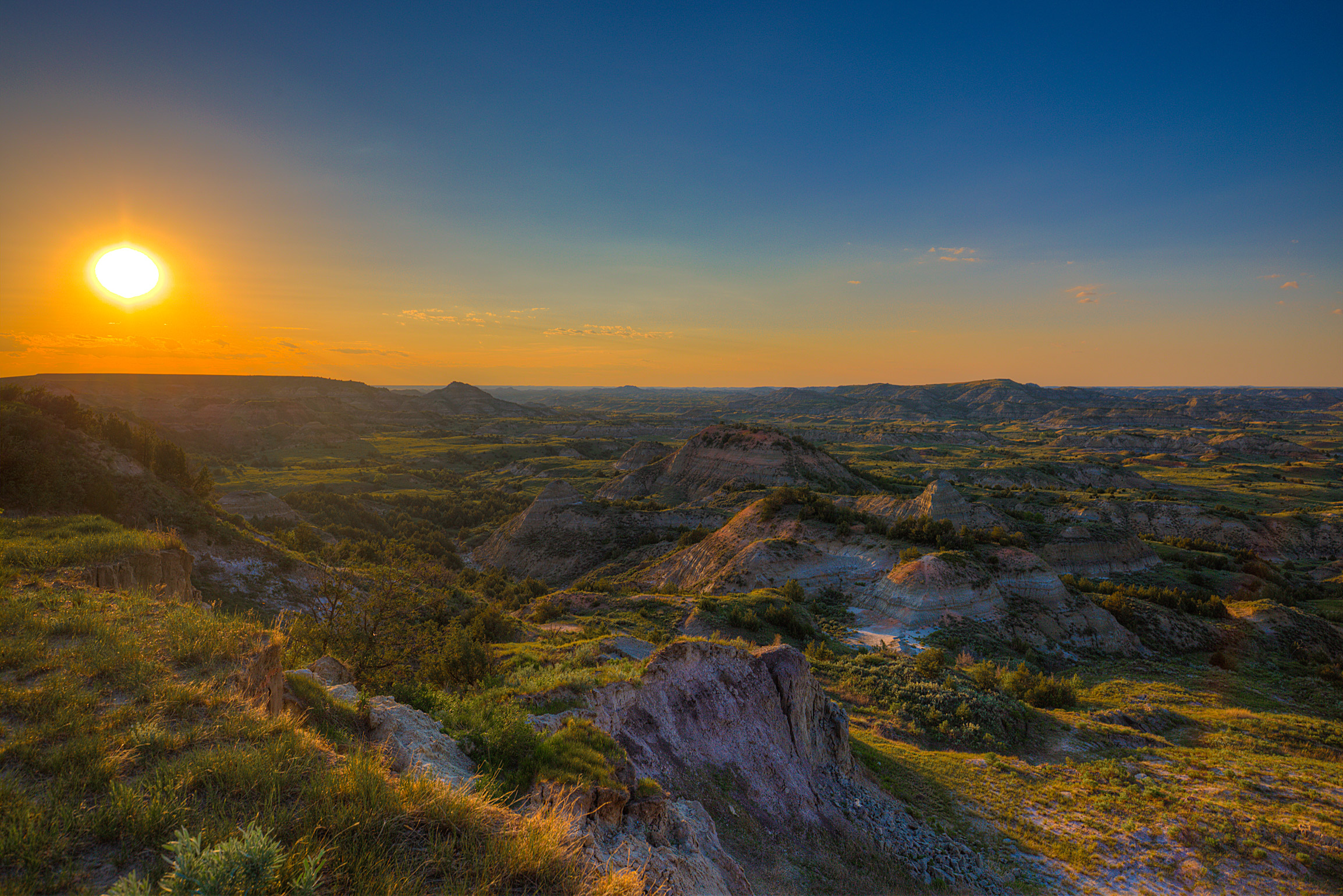 Badlands at Sunset