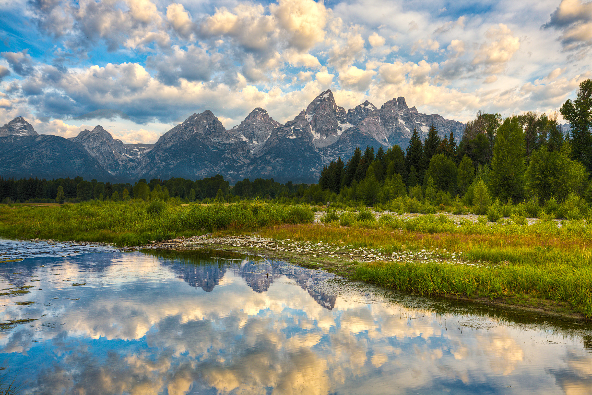 A beautiful morning at Schwabacher Landing, Grand Teton National Park