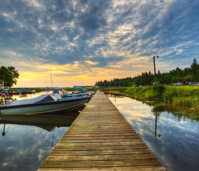 Sunrise at the Voyageurs National Park Visitor's Center