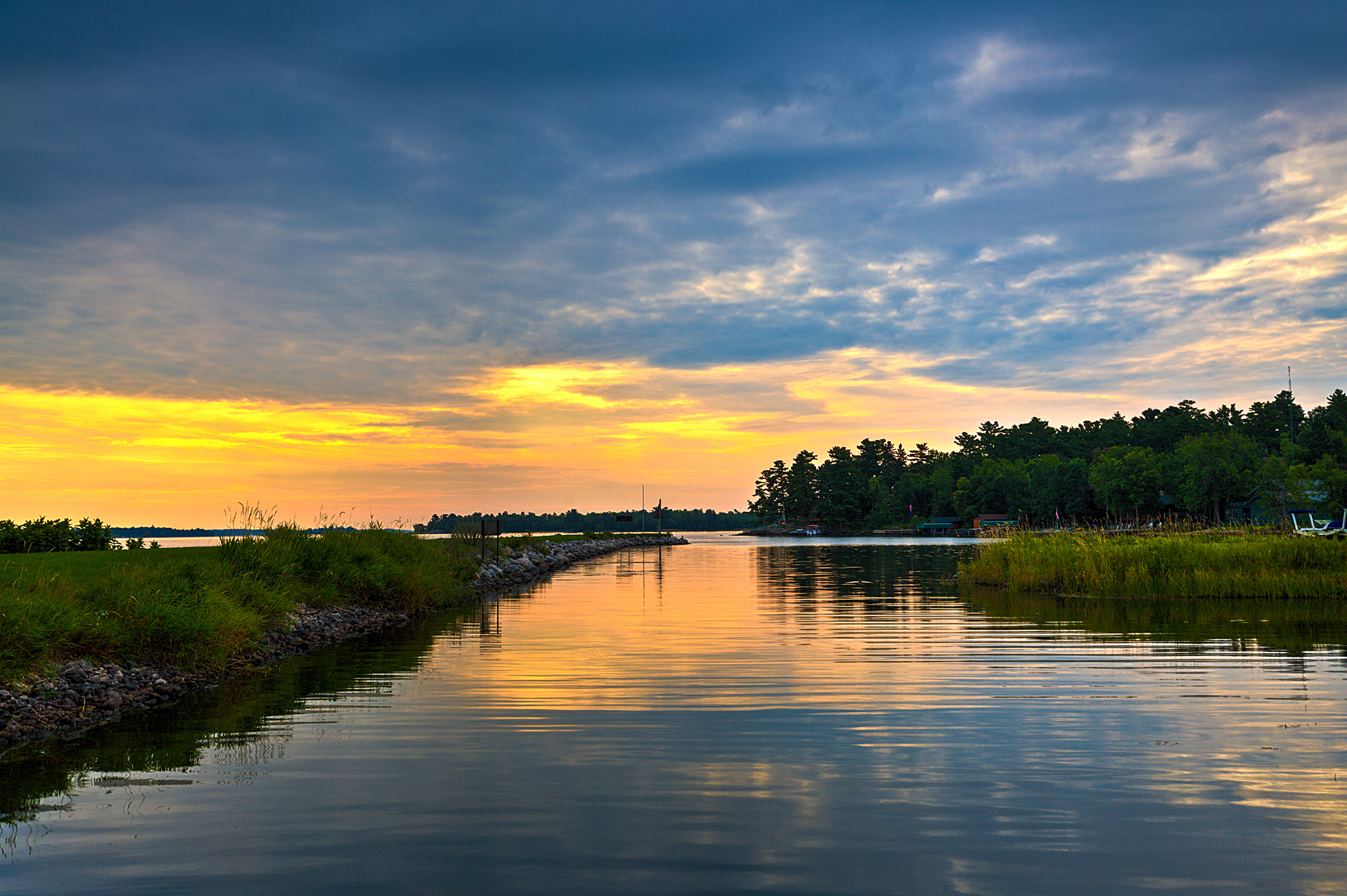 Sunrise Reflections off of Kabetogama Lake