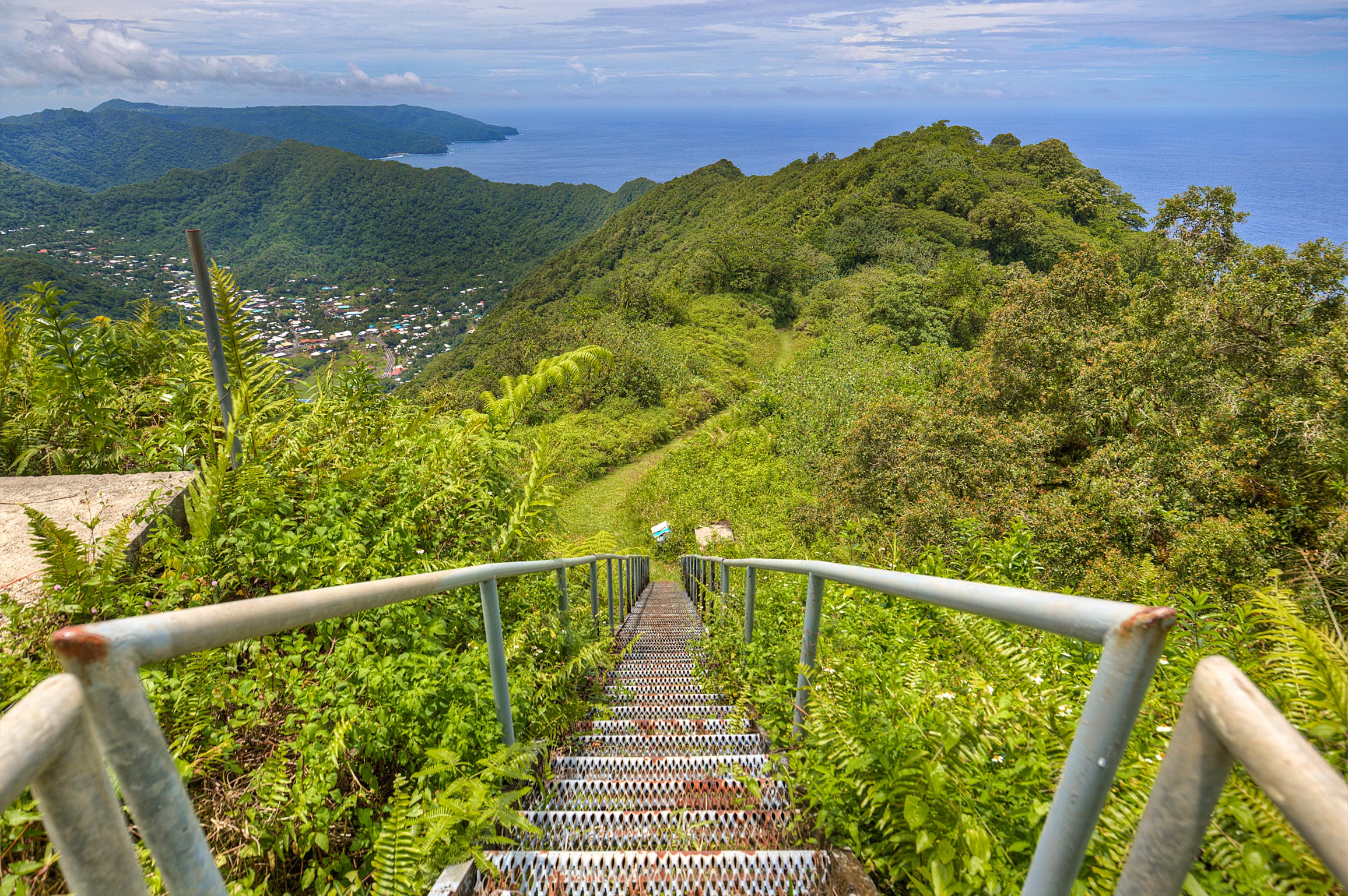 Coming down from Mount Alava, Samoa