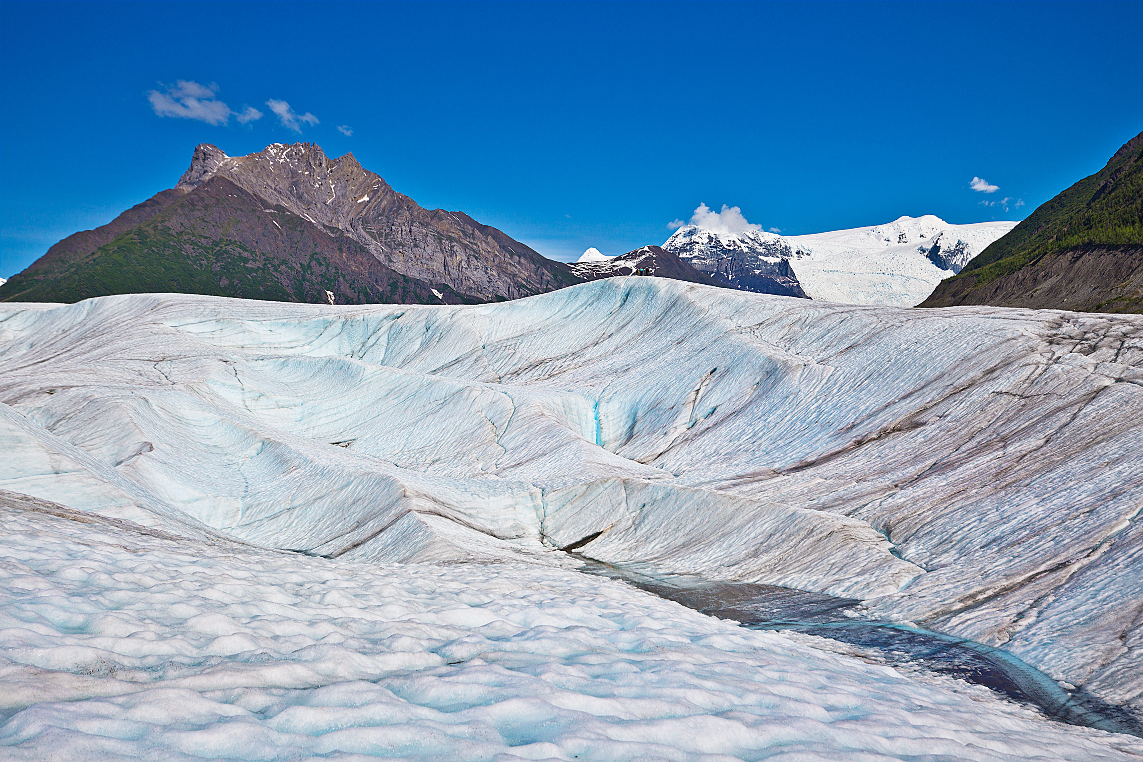 Hiking the Root Glacier near Kennecott