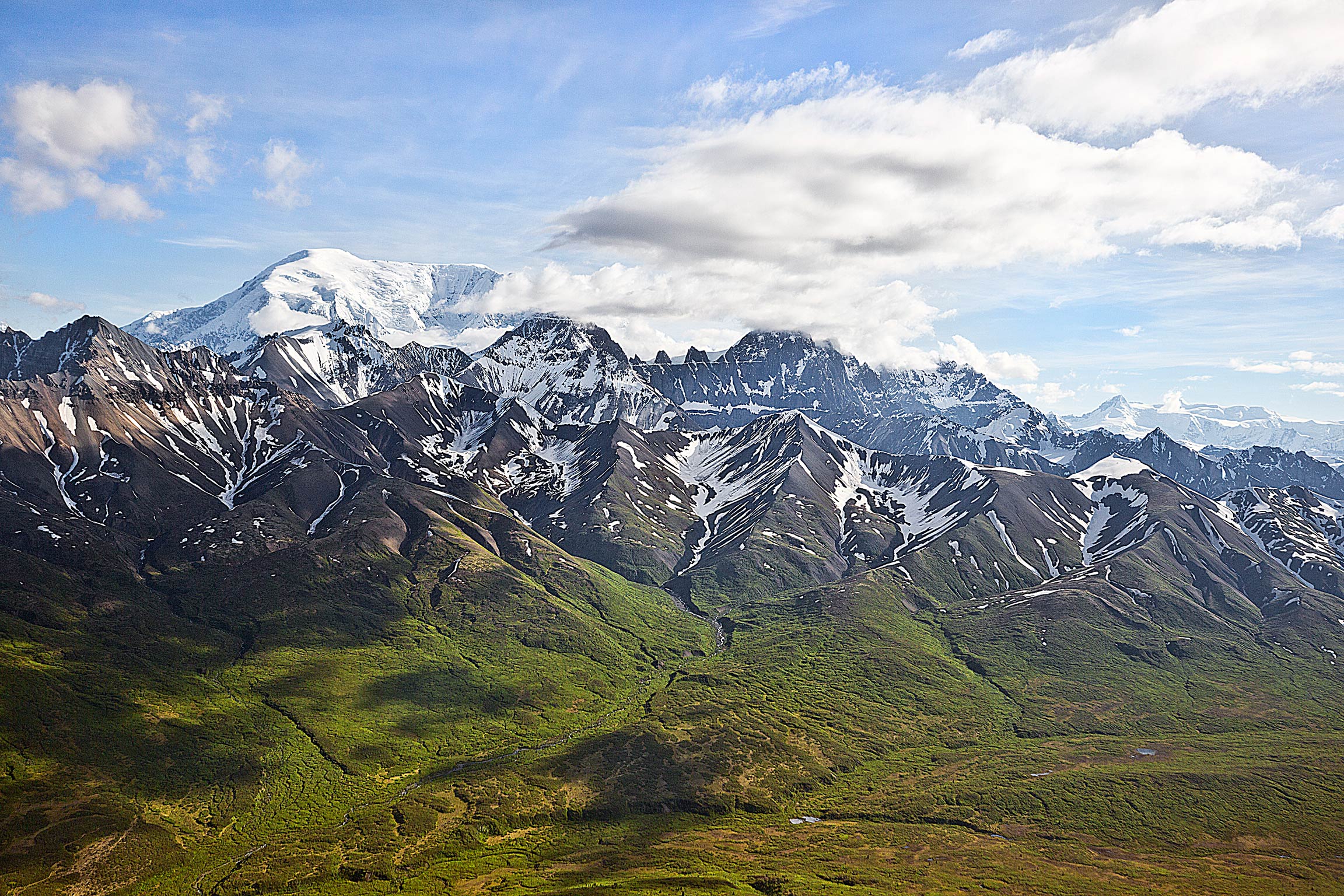 Flying over the Wrangells